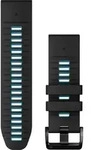 Original Garmin QuickFit&reg;-Armband 26 mm, Silikon, schwarz/zirrusblau, Schlie&szlig;e -
