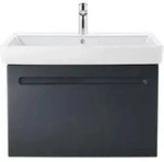 Duravit No. 1 M&ouml;bel-Waschtisch 23758000002 80x46cm, mit Hahnloch, &Uuml;berlauf,