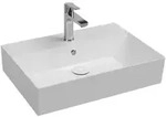 Isvea SistemaZ Waschtisch 10SF50060 &Uuml;berlauf, Hahnloch, 60cm, wei&szlig;