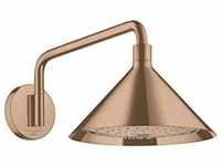 hansgrohe Axor Kopfbrause 26021310 mit Brausearm, Wandmontage, brushed red gold