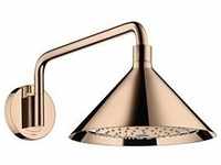 hansgrohe Axor Kopfbrause 26021300 mit Brausearm, Wandmontage, polished red gold