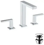 hansgrohe Tecturis E 3-Loch-Waschtischarmatur 73030000 mit Push-Open-Ablaufgarnitur,