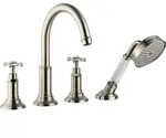 hansgrohe Axor Montreux Fertigmontageset 16544820 4-Loch-Fliesenrandarmatur, mit