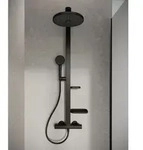 Ideal Standard Alu+ Duschsystem BD583XG mit Ceratherm Thermostat, 2 Ablagen, Silk