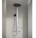 Ideal Standard Alu+ Duschsystem BD583SI mit Ceratherm Thermostat, 2 Ablagen, Silver