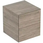 Geberit One Seitenschrank 505077006 45x49,2x47cm, 2 Schubladen, Nussbaum