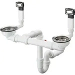 hansgrohe Ab-/&Uuml;berlaufgarnitur 43922800 D15-10 BSO, Edelstahl, manuell, f&uuml;r 2