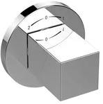 Keuco Edition 90 2-Wegeumstellung 59057010001 Unterputz Montage, Griff eckig, Rosette
