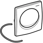 Geberit UR BetPl., pneumatisch 241319111 Design Samba, Kunststoff, wei&szlig;