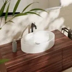 hansgrohe Xuniva Aufsatzwaschtisch 60165450 550x400mm, ohne Hahnloch/&Uuml;berlauf, wei&szlig;