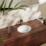 hansgrohe Xuniva Unterbauwaschtisch 61046450 350x350mm, mit Hahnloch/&Uuml;berlauf,