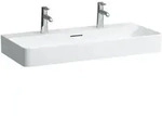 LAUFEN Val Waschtisch H8162877571071 95 x 42 cm, wei&szlig; matt, 2 Hahnl&ouml;cher und