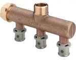 Viega Sanfix-P Verteiler 309206 Rotguss, 16mmxG 3/4 - 3-fach, SC-Contur