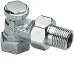 Heimeier R&uuml;cklaufverschraubung Regutec 035501000 Eck, 3/8", vernickelt,