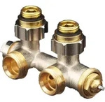 Oventrop Zweirohr Armatur Multiblock T 1184084 f&uuml;r 2-Rohr, Messing, Eckform