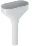 Geberit Trichter 152378111 &Oslash; 40 mm, oval, mit Ventilsieb, Kunststoff, wei&szlig;