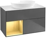 Villeroy und Boch Finion Waschtischunterschrank GA11HFGK 100cm, Abdeckplatte...