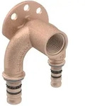 Geberit Mepla Doppelanschlusswinkel 601273005 &Oslash; 16mmxRp 1/2x16mm, Rotguss, 90Grad