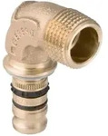 Geberit Mepla &Uuml;bergangsbogen 603253005 &Oslash; 26mmxR 3/4, Rotguss, 90Grad, mit AG