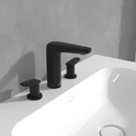 Villeroy und Boch Antao Dreiloch-Waschtischarmatur TVW111001000K5 fester Auslauf, mit