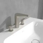 Villeroy und Boch Antao Dreiloch-Waschtischarmatur TVW11100100064 fester Auslauf, mit
