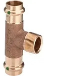 Viega Sanpress T-St&uuml;ck 194130 28 x R 3/4 x 28 mm, Rotguss oder Siliziumbronze,