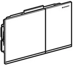 Geberit BetPl. Sigma60, f&uuml;r 2-Mengen-Sp. 243415SJ1 Glas schwarz Ersatzteil