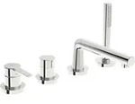 Hansa Hansaronda Fertigmontageset 03402473 Wannen-4-Loch-Einhebelmischer,...