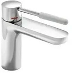 Hewi AQ Waschtischarmatur AQ1.12M1024095 verchromt, Griff felsgrau, rund,...