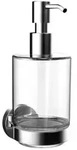 Emco Round Fl&uuml;ssigseifenspender 432100100 chrom, Wandmodell, Kristallglas klar,
