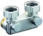 Oventrop Umlenkst&uuml;ck mit Absperrung 1016462 Winkelform, 50mm, 3/4"&Uuml;Mx3/4"AG,