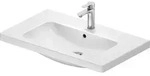 Duravit D-Code Waschtisch 23998000002 mit &Uuml;berlauf, 80 cm, 1 Hahnloch, Wei&szlig;