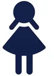 Hewi 801 Symbol Frau 801.91.02050 stahlblau, selbstklebend