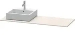 Duravit XSquare Konsole XS060GL9191 140x55cm, mit 1 Ausschnitt, links, Taupe