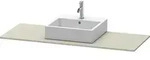 Duravit XSquare Konsole XS060GM6060 140x55cm, mit 1 Ausschnitt, mittig, Taupe