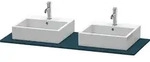 Duravit XSquare Konsole XS063GB9898 140x55cm, mit zwei Ausschnitten, Nachtblau