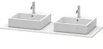 Duravit XSquare Konsole XS063GB3939 140x55cm, mit zwei Ausschnitten, Nordic...