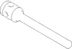 Dornbracht Zugstange f&uuml;r Umstellung 09310910220-00 09310910220 D.12 x 70 mm chrom