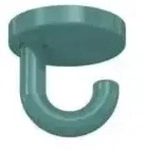 Hewi 477 Unterkopf-Haken 477.90.01555 50mm, aquablau
