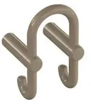 Hewi 801 Garderoben-Doppelhaken 801.90.03086 sand, Haken nach hinten