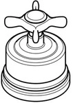 hansgrohe Griff Axor Montreux Quattro/Trio 16593830 polished nickel