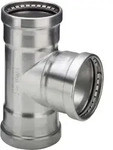 Viega Sanpress Inox XL-T-St&uuml;ck 578022 64 x 64 x 64 mm, Stahl nichtrostend, SC-Contur