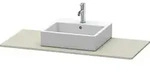 Duravit XSquare Konsole XS060D06060 80x55cm, mit 1 Ausschnitt, Taupe seidenmatt