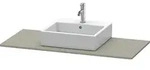 Duravit XSquare Konsole XS060F09292 120x55cm, mit 1 Ausschnitt, Steingrau seidenmatt