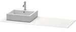 Duravit XSquare Konsole XS060GL8585 140x55cm, mit 1 Ausschnitt, links, wei&szlig;