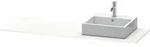 Duravit XSquare Konsole XS060HR1818 160x55cm, mit 1 Ausschnitt, rechts, wei&szlig;...