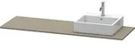 Duravit XSquare Konsole XS060HR9090 160x55cm, mit 1 Ausschnitt, rechts, Flannel...