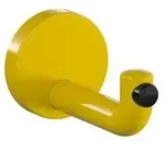 Hewi 477 Wandhaken 477.90.03518 100mm, T&uuml;rpuffer schwarz, senfgelb