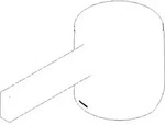 Dornbracht Griff f&uuml;r Wanne Stand 092067013-06 092067013 52 x 46 x 119 mm...