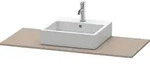 Duravit XSquare Konsole XS060F04343 120x55cm, mit 1 Ausschnitt, Basalt matt